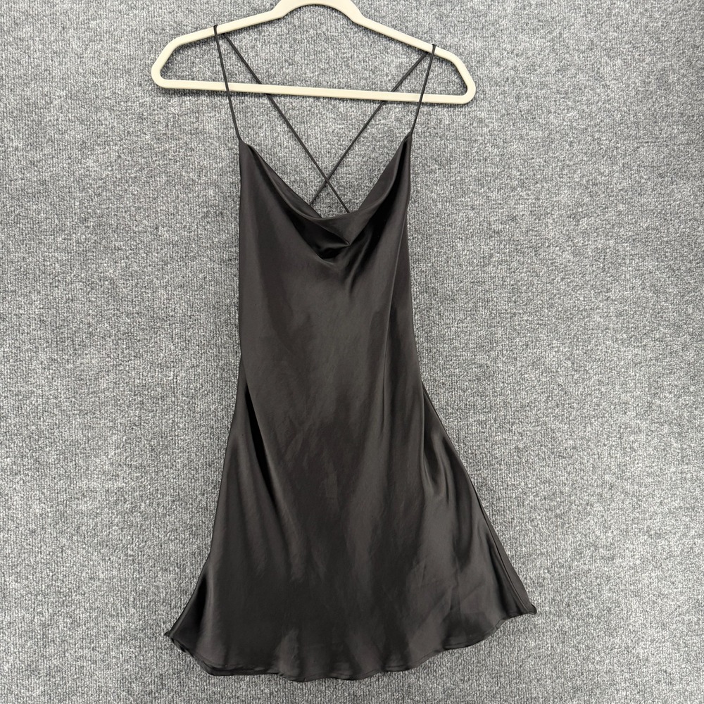 ZARA Dress Womens S Black Slip Sleeveless Y2K Mini Fairy Grunge 90s Whimsigoth